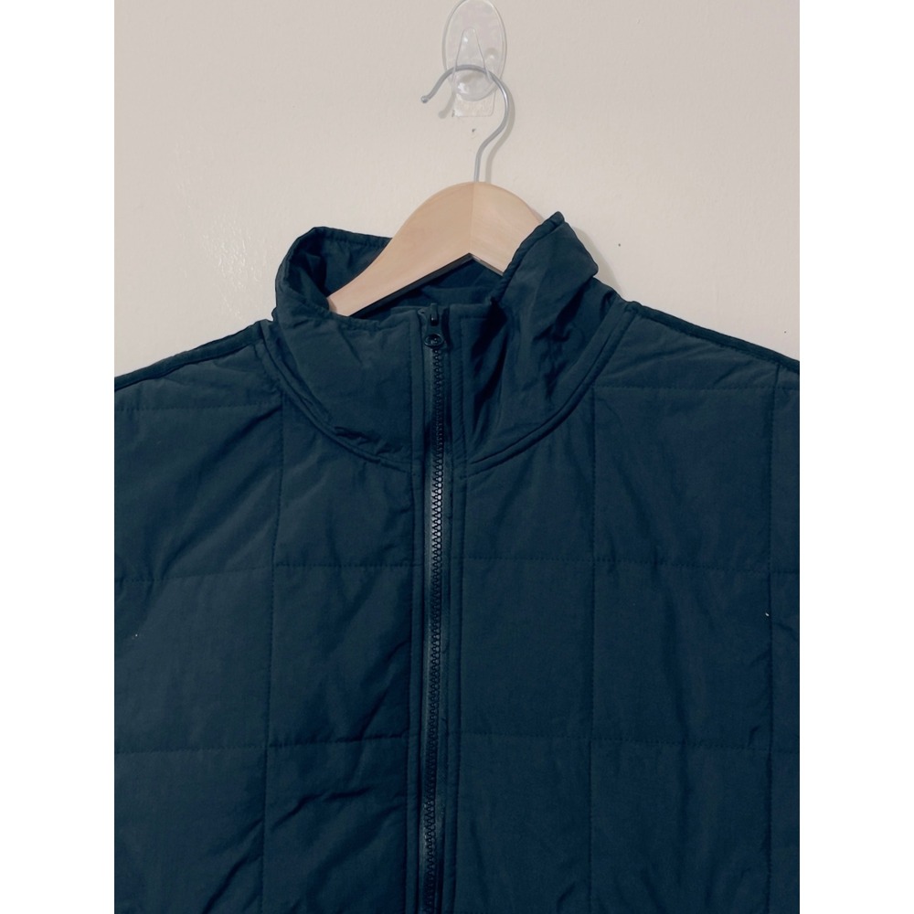 Papermoon Women Quilted Vest Large Black Mock Neck Full Zip Pockets NWT - Picture 3 of 7
